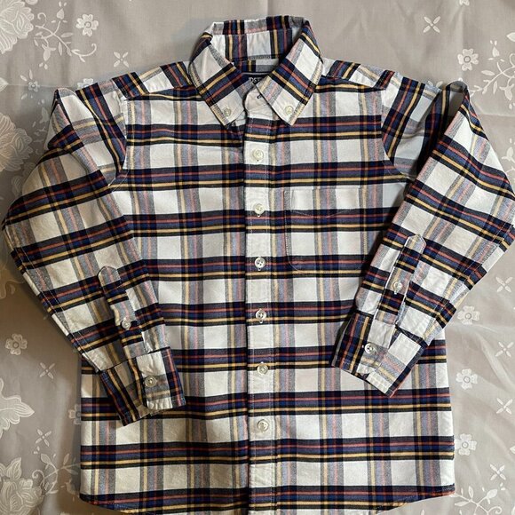 Lands' End Other - BOY’S Lands End size small 4 button down shirt top plaid EUC!